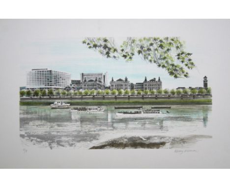 Albany Wiseman St Thomas Hospital lithograph AP signed 35 x 53 cm unframed On show at the Curwen Gallery  RRP £ 