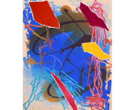 Basil Beattie Untitled (from the London Suite) 1982 lithograph 72 of 75 signed 84 x 61 cm unframed damaged - creased On show 