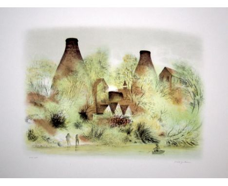 David Gentleman Coal Port Potteries (Iron Bridge Series) lithograph 234 of 240 signed 56 x 69 cm unframed On show at the Curw