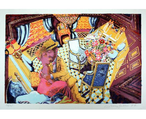 Anthony Green RA Kiss at the Ritz lithograph 22 of 75 signed 62 x 58 cm unframed On show at the Curwen Gallery  RRP £ 