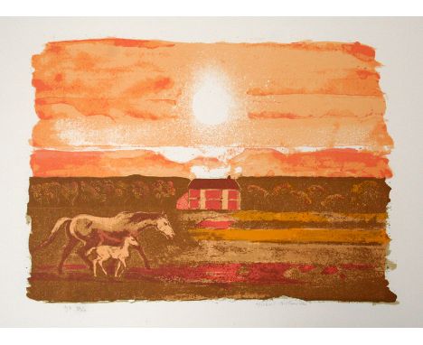 Michael Rothenstein Mare and Foal lithograph 253 of 350 signed 58 x 79 cm unframed On show at the Curwen Gallery  RRP £ 250