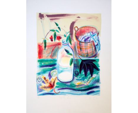 Chloe Cheese PAIR September Leaves & Violets lithograph September Leaves, 105 of 195 & Violets 36 of 195 signed 47 X 36 cm un