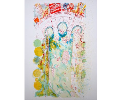 Clem Beer Happy Days lithograph 8 of 10 signed 65 x 60 cm unframed On show at the Curwen Gallery  RRP £ 