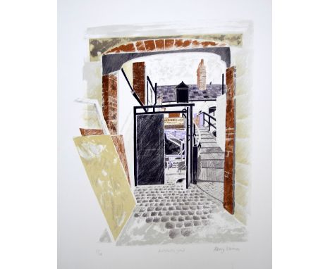 Albany Wiseman Mitchell's Yard lithograph 53 of 100 signed 64 x 51 cm unframed On show at the Curwen Gallery  RRP £ 150