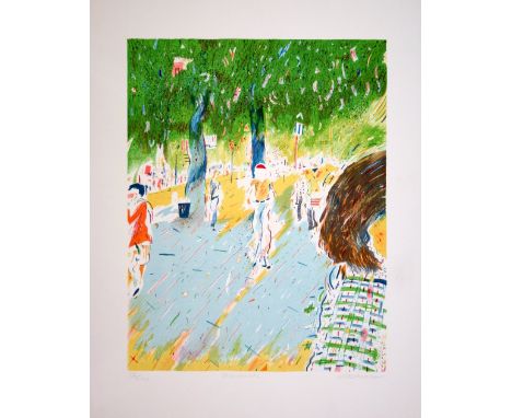 Nick Andrew Promenade lithograph 32 of 200 signed 69 x 56 cm unframed On show at the Curwen Gallery  RRP £ 95