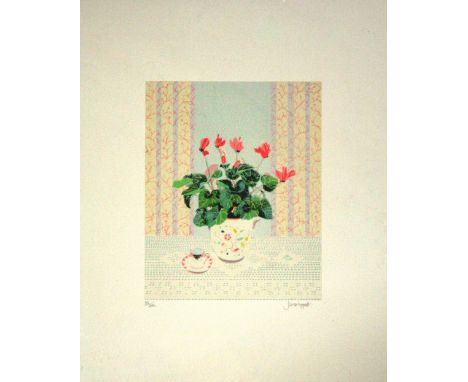 Jane Tippet SET of 3 - Cyclamen, Pinks, Tulips lithograph Cyclamen 35 of 250, Tulips 35 of 250, Pinks, 34 of 195 signed 26 x 