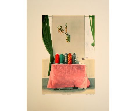 Andrew Holmes Vacuum Flasks 1983 lithograph 8 of 110 signed 54 x 44 cm unframed On show at the Curwen Gallery  RRP £ 95