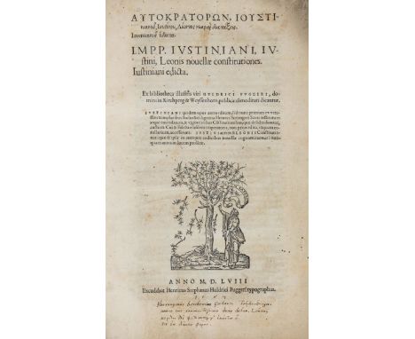 Iustinianus Augustus. Autokratoron, Ioustinianou, Ioustinou, Leontos nearai diataxeis; Ioustinianou edikta (graece). Impp. Iu