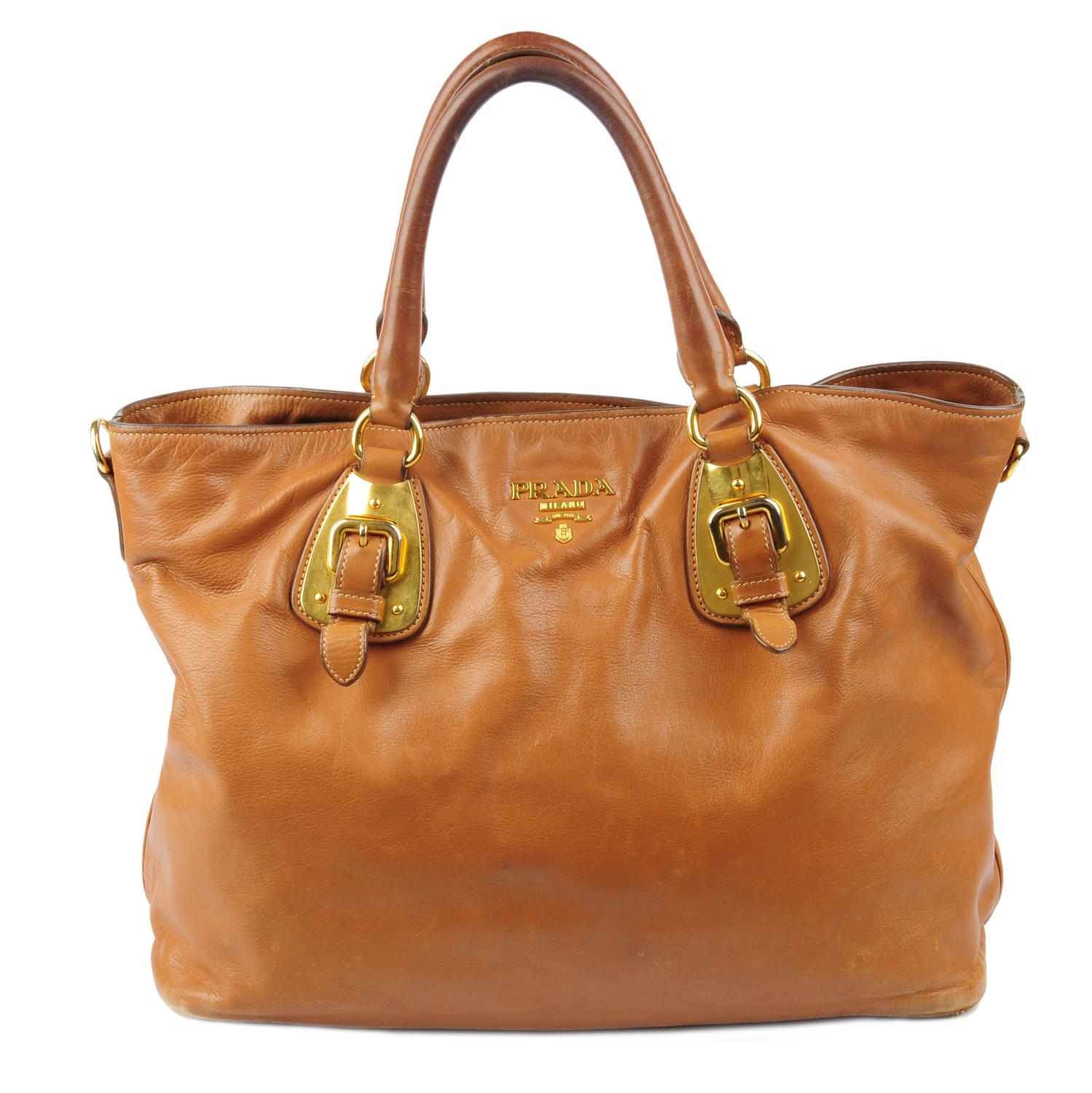prada tan leather bag