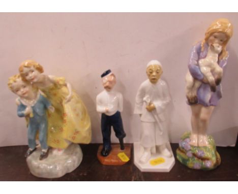 Four Royal Worcester figures, Spring, Sisters, The Chinese Man and The Soldier