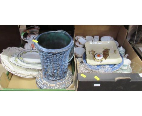 Two boxes of mixed china and glass, to include Royal Doulton, Royal Worcester etc