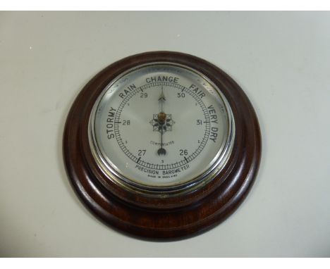 A Circular Aneroid Wall Barometer, 27cm Diametrer