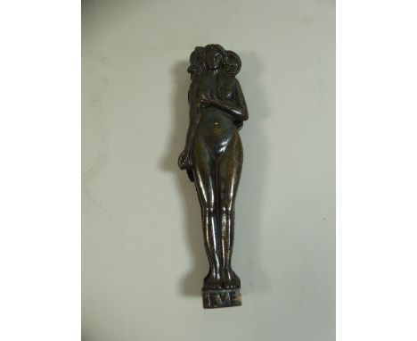 A Late 19th Century Cast Metal Adam and Eve Nut Cracker, Registered Number 788786, 20cm Long