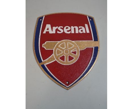 A Cast Metal Arsenal Football Club Sign, Plus VAT, 29cm high 