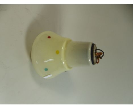 A 1960's Vintage Glass Ceiling Light Shade, 22cm high 
