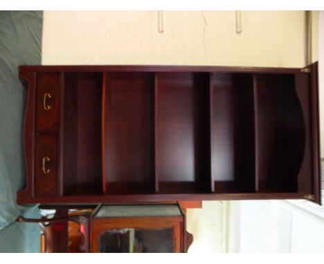 A Large Modern Mahogany Five Shelf Open Bookcase with Two Base Drawers, 82cm Wide