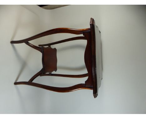 A Late Victorian Mahogany Shaped Top Occasional Table with Stretcher Shelf, 50cm Square