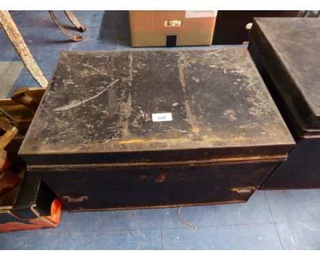 A Metal Deedbox Containing Various Tools etc