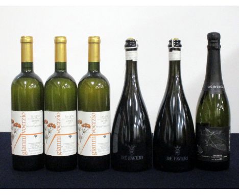 3 bts Gianni Voerzio Langhe Arneis Bricco Cappellina 2007 2 i.n, 1 vts 2 bts De Faveri Prosecco Colli Trevigiani NV 1 bt Col 