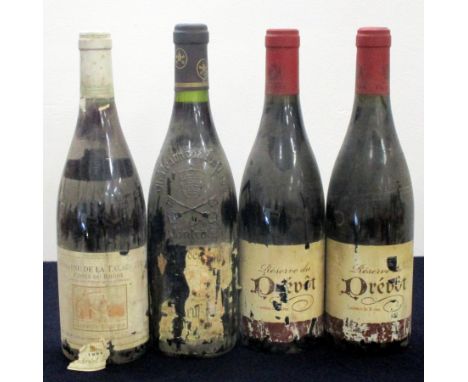 1 bt Côtes-du-Rhone Dom de le Taldette 1996 Gabriel Liogier loose Vintage slip hf/i.n, bs/cdl 1 bt Châteauneuf du Pape, Clos 
