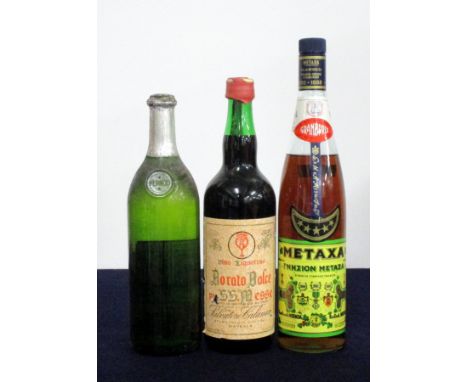 1 litre bt Pernod  missing label, ID from embossed shoulder button, bs, foil damage 1 litre bt Dorato Dolce Vino Liquoroso Sa