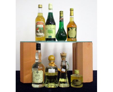 1 70-cl bt Linie Aquivit Loiten Braenderis Destillation 1 75 cl bt Match Sirop Aux Trois Menthes 1 bt believed 35cl Bols Crem