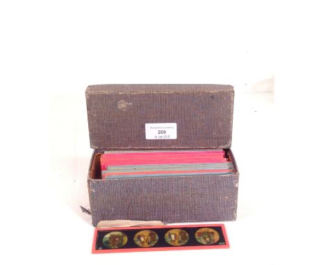 1 box of 4 image Magic Lantern story telling slides. cir 1900s