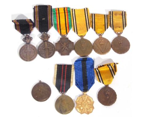 Quantity of WWII Belgian medals to include 4 x 1940-45 for Armed Forces resistance Commemorative medal, 2 x POW medals, 1940-