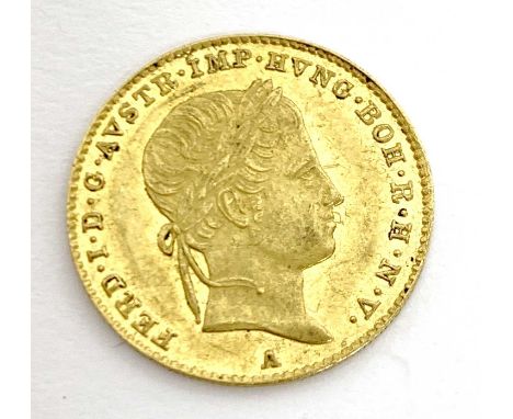 Austria 1844 gold Ducat mint mark A