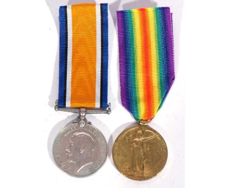 WWI British medal pair - war medal, victory medal to 16957 SPR R Upjohn RE