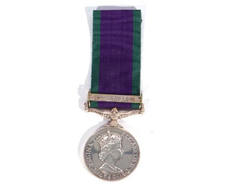 ERII General Service medal with clasp for South Arabia, named 23733573 L/Cpl G K J Collinge REME