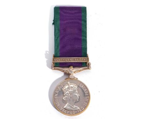 ERII Campaign medal for Northern Ireland named to 24026121 L/Cpl K R Mumby R. Anglian