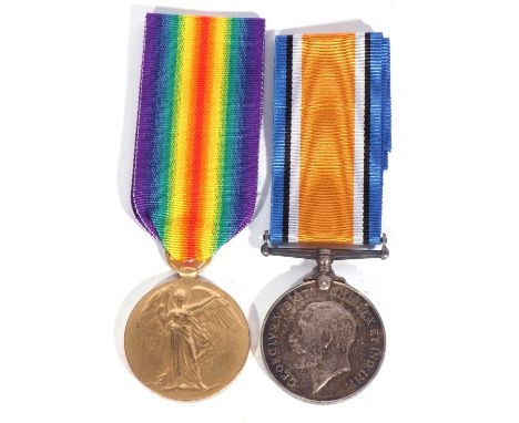 WWI British medal pair- war medal and victory medal, K.42635, S.Easter ST01 RN