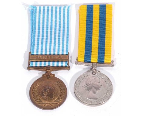 Queen ERII and UN Korean war pair to S/14460140 PTE R Stembridge RASC