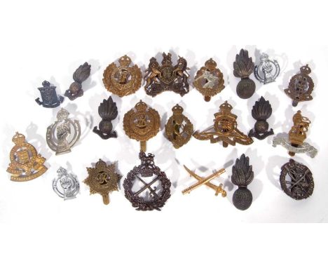 Quantity of 22 20th century Kings Crown British Army cap badges, varying regiments and dates and makers to include: Corps of 