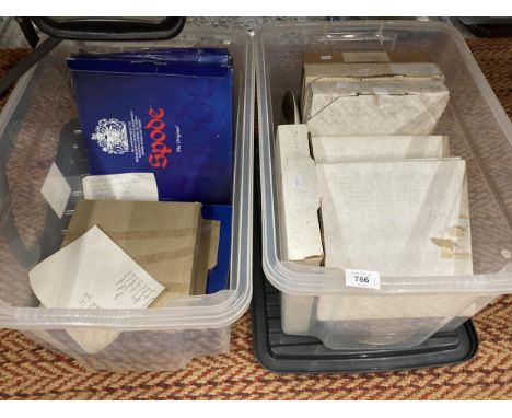 TWO BOXES OF ASSORTED BOXED COLLECTORS PLATES, SPODE ETC 