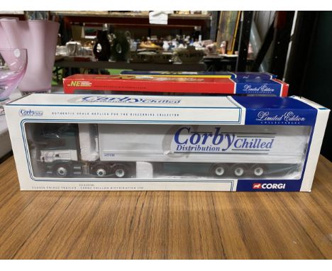 A BOXED CORGI MODEL CORBY CHILLED SCANIA CC12216 