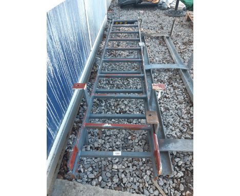 A METAL FIRE ESCAPE LADDER 