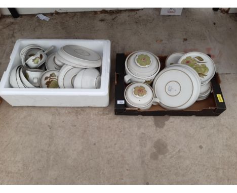 A DENBY CERAMIC DINNER SERVICE 