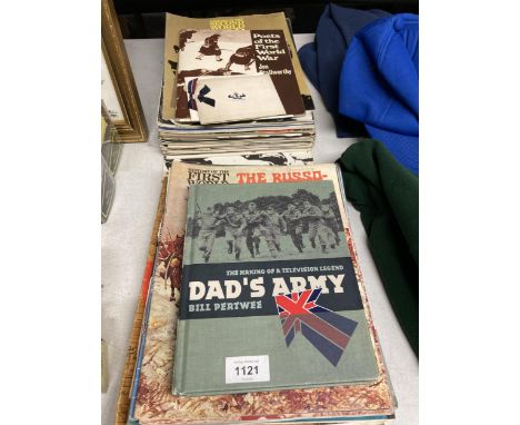 A QUANTITY OF THE HISTORY OF THE FIRST AND SECOND WORLD MAGAZINES, POETS OF THE FIRST WORLD WAR, DAD'S ARMY, ETC 