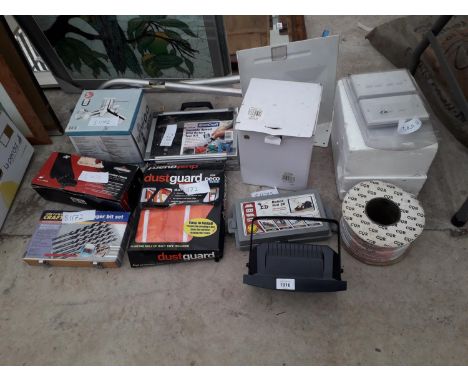 AN ASSORTMENT OF ITEMS TO INCLUDE MINI ROTARY TOOL KIT, TAPS AND DRILL BITS ETC 