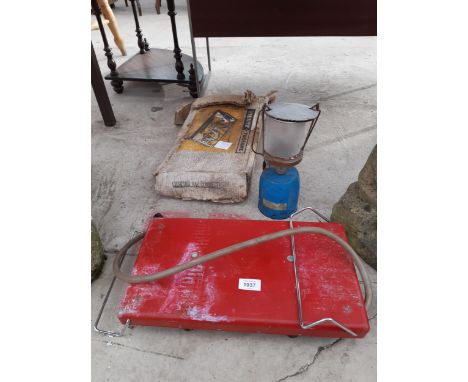 A TILLEY CAMPING STOVE AND A CAMPING LIGHT ETC 