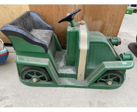 A VINTAGE RENULT CAR FAIRGROUND RIDE 