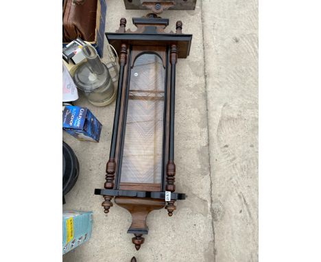 A VINTAGE MAHOGANY EFFECT VIENNA WALL CLOCK CASE 