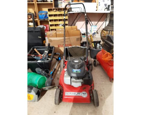 A LASER BY MOUNTFIELD LAWNMOWER WITH HONDA PETROL ENGINE 