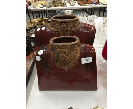 TWO LARGE CERAMIC VASES 