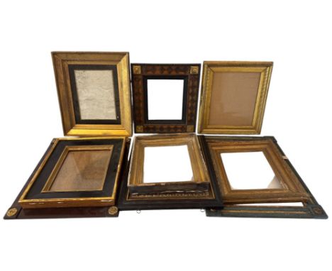 A group of nine good quality 19th-20th century picture frames, to include: Regency, parquet, moulded gilt, verre eglomise gla
