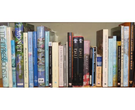 A large library of books referencing art and art history, particularly Monet, Matisse, Van Gogh and Lowry (29)