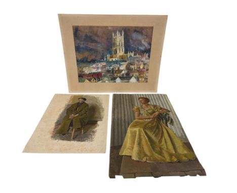 Margaret Hawkes (20th Century) - A folio containing a variety of artworks, to include: watercolours of botanical and animal s