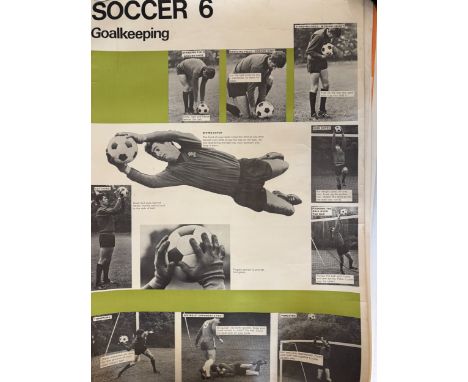 Six educational football posters dated 1969, approved by the Football Association, Soccer 1-6, 51 x 77 cm (6)